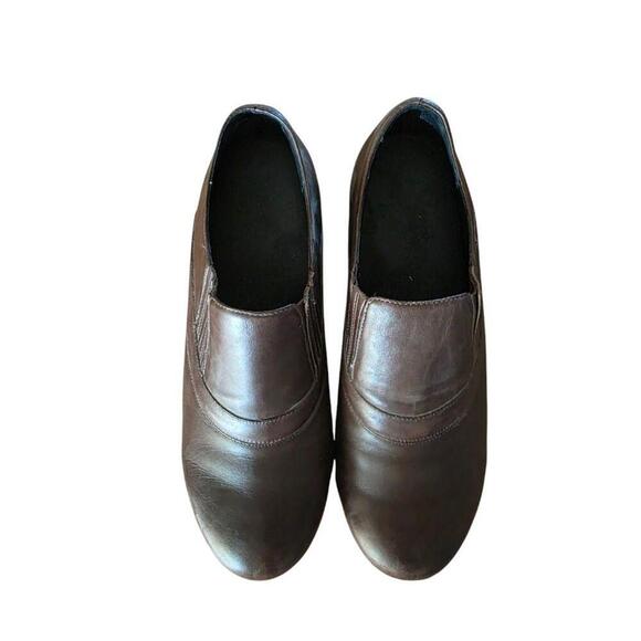 Abeo Womens Brown Leather 247 Colbie Slip On Clogs Size 9 - Picture 4 of 9